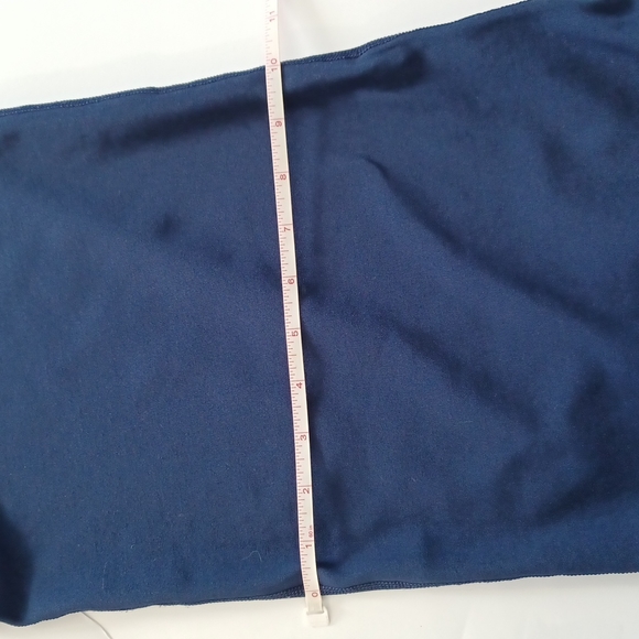 Adidas workout wide leg blue pants  size medium zipper pocket - Picture 12 of 13